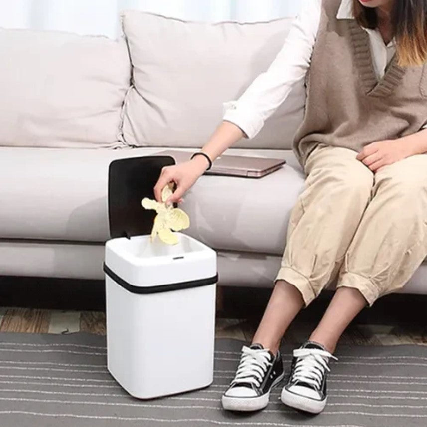 Nueva caneca inteligente con sensor, tira la basura sin tocar nada